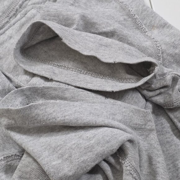 Abercrombie & Fitch T Shirt Mens M Gray Polo Distressed Muscle SS Button Preppy - Picture 13 of 14